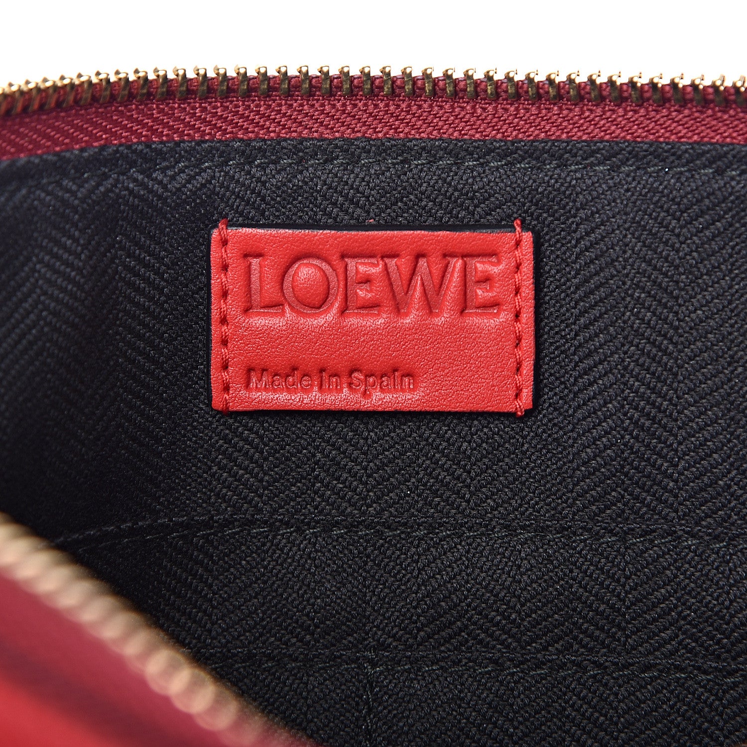Loewe Calfskin Puzzle Flat Pouch Red 6 of 6