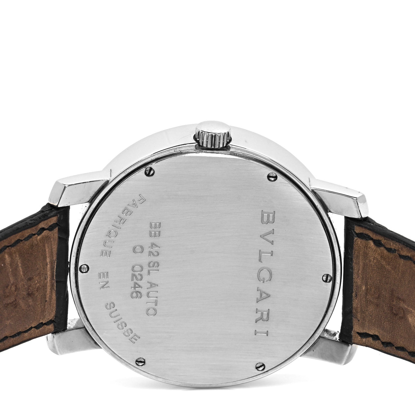 Stainless Steel Calfskin 42mm Automatic Watch Black