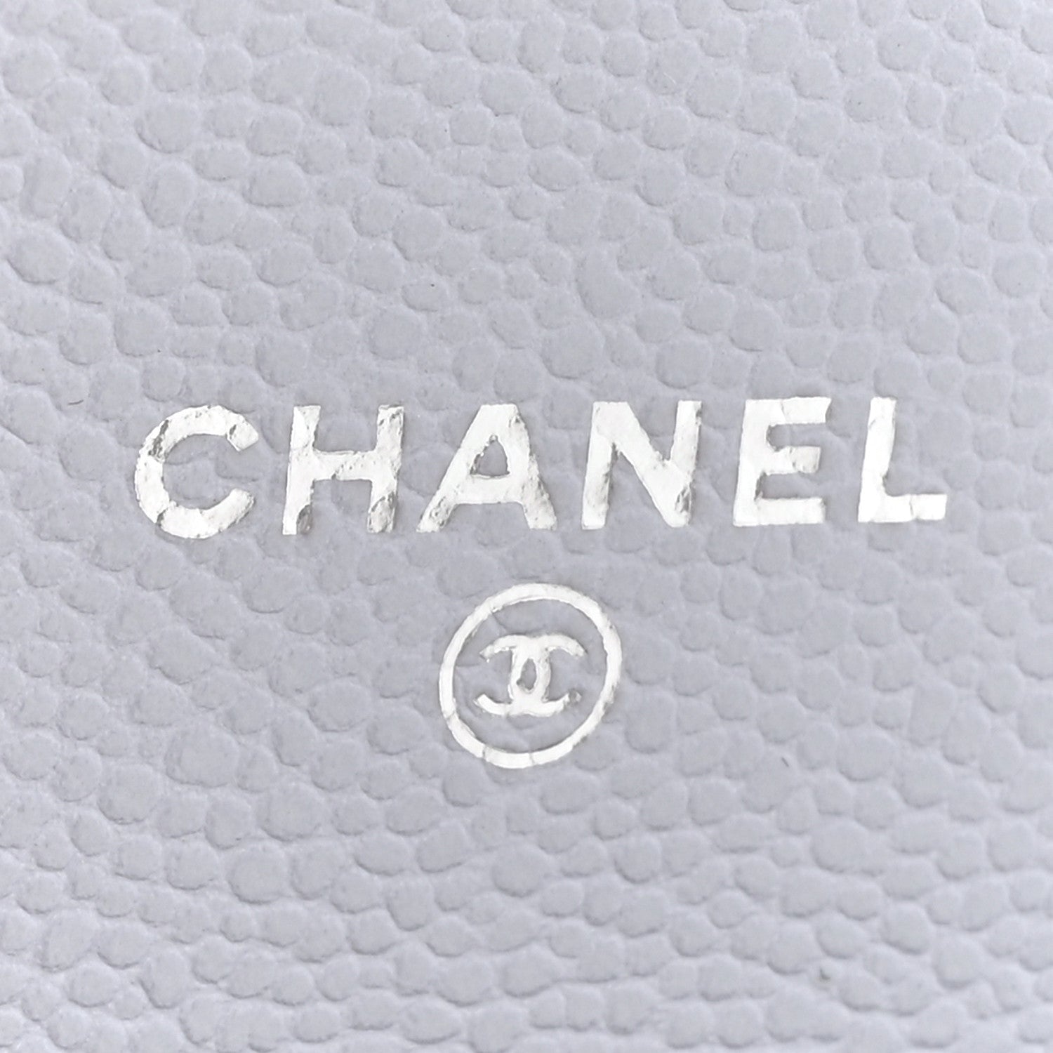 Chanel Caviar Quilted Flap Card Holder Wallet Light Grey 6 of 9