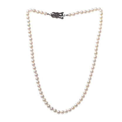 Mikimoto Sterling Silver Akoya Pearl 4-4.5mm Strand Necklace 3 of 6