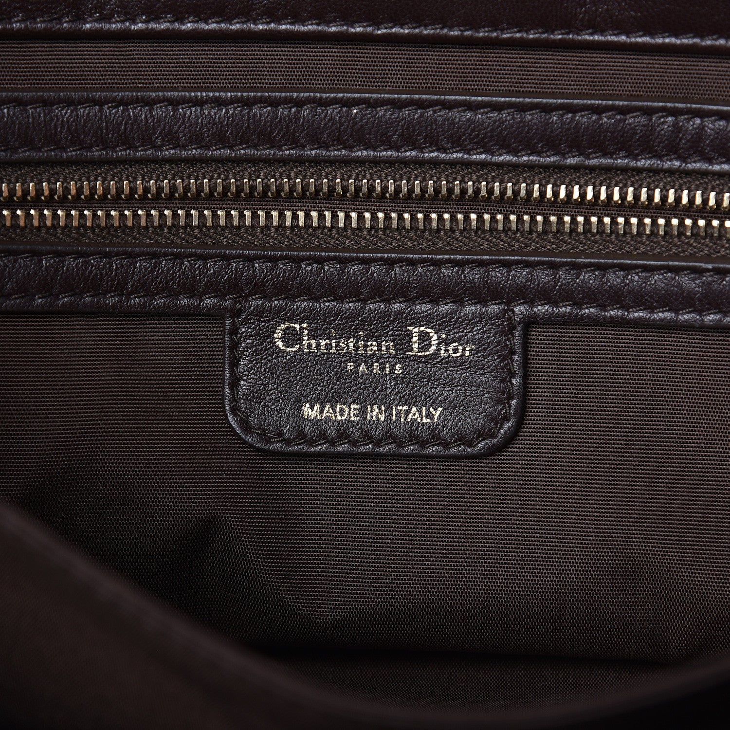 Christian Dior Lambskin Cannage Large New Lock Flap Bag Brown 8 of 10
