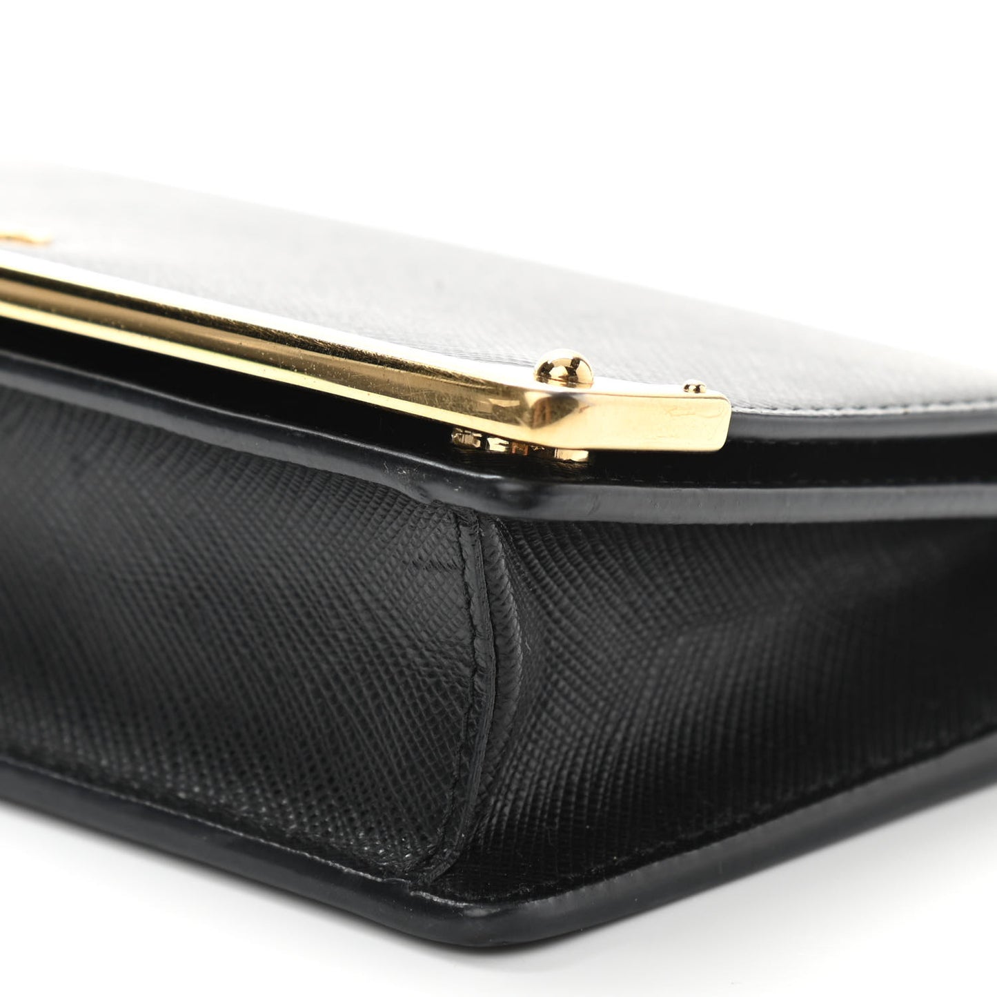 Saffiano Mini Cahier Crossbody Bag Black