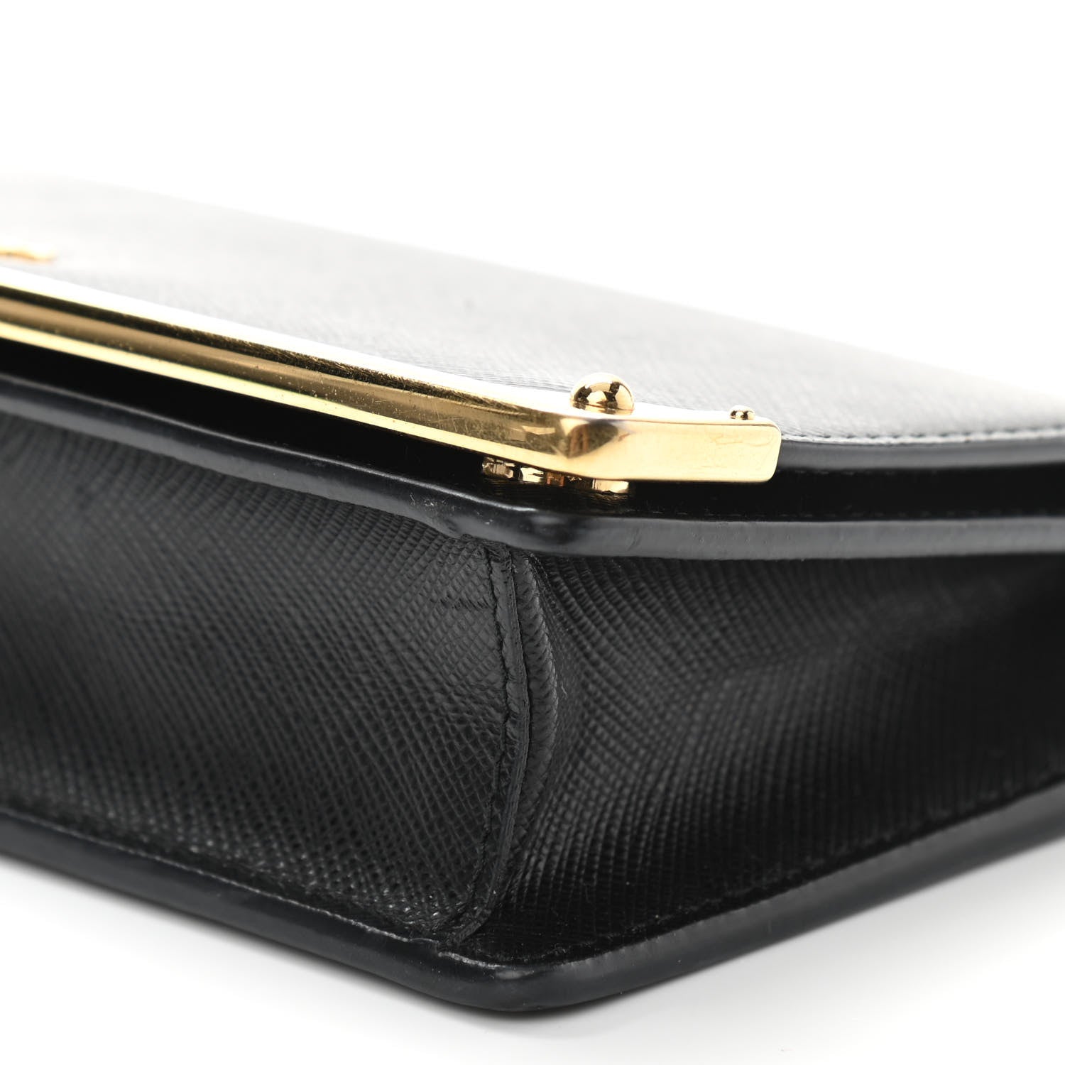 Prada Saffiano Mini Cahier Crossbody Bag Black 8 of 9