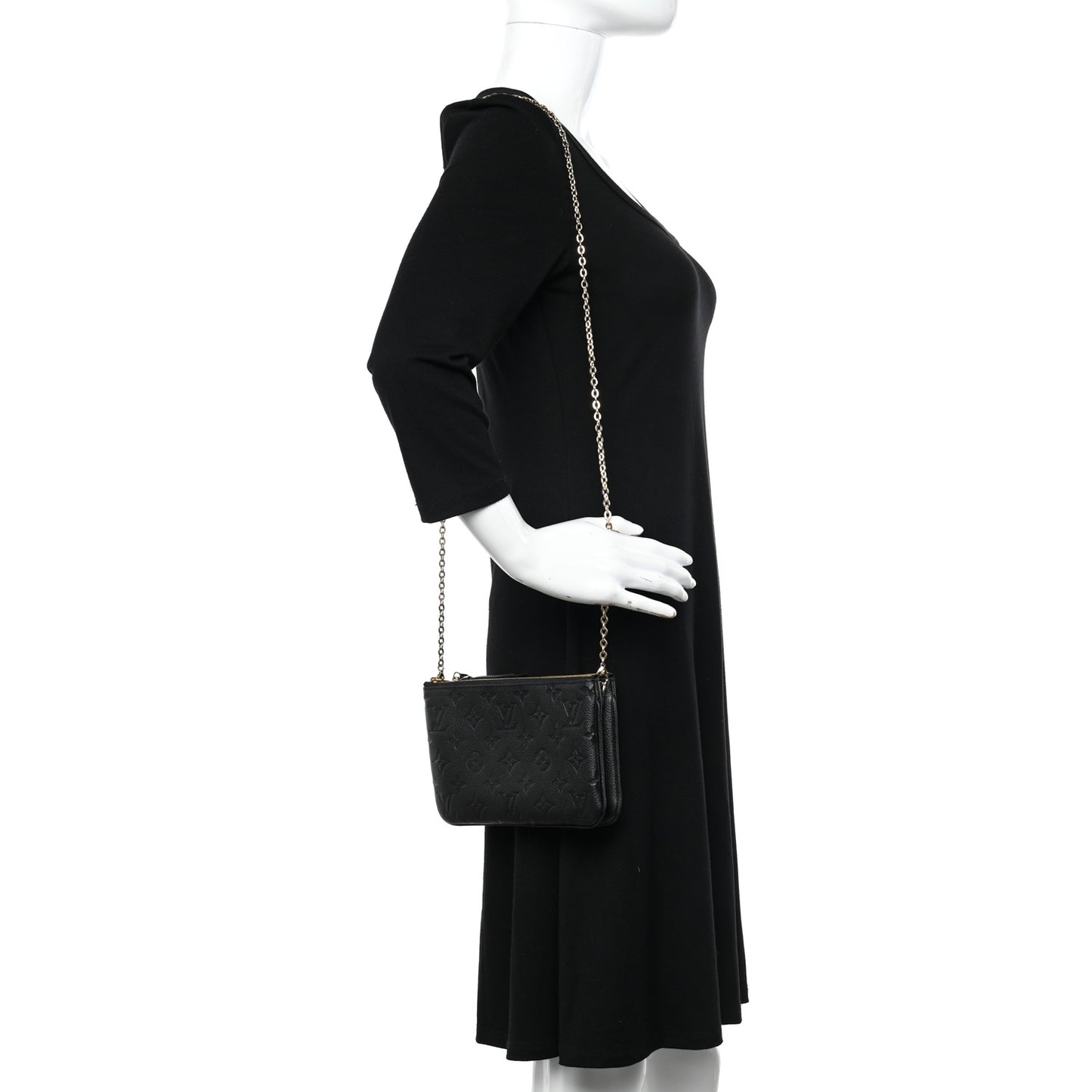 Empreinte Double Zip Pochette Black