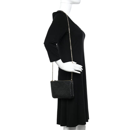 Louis Vuitton Empreinte Double Zip Pochette Black 2 of 11
