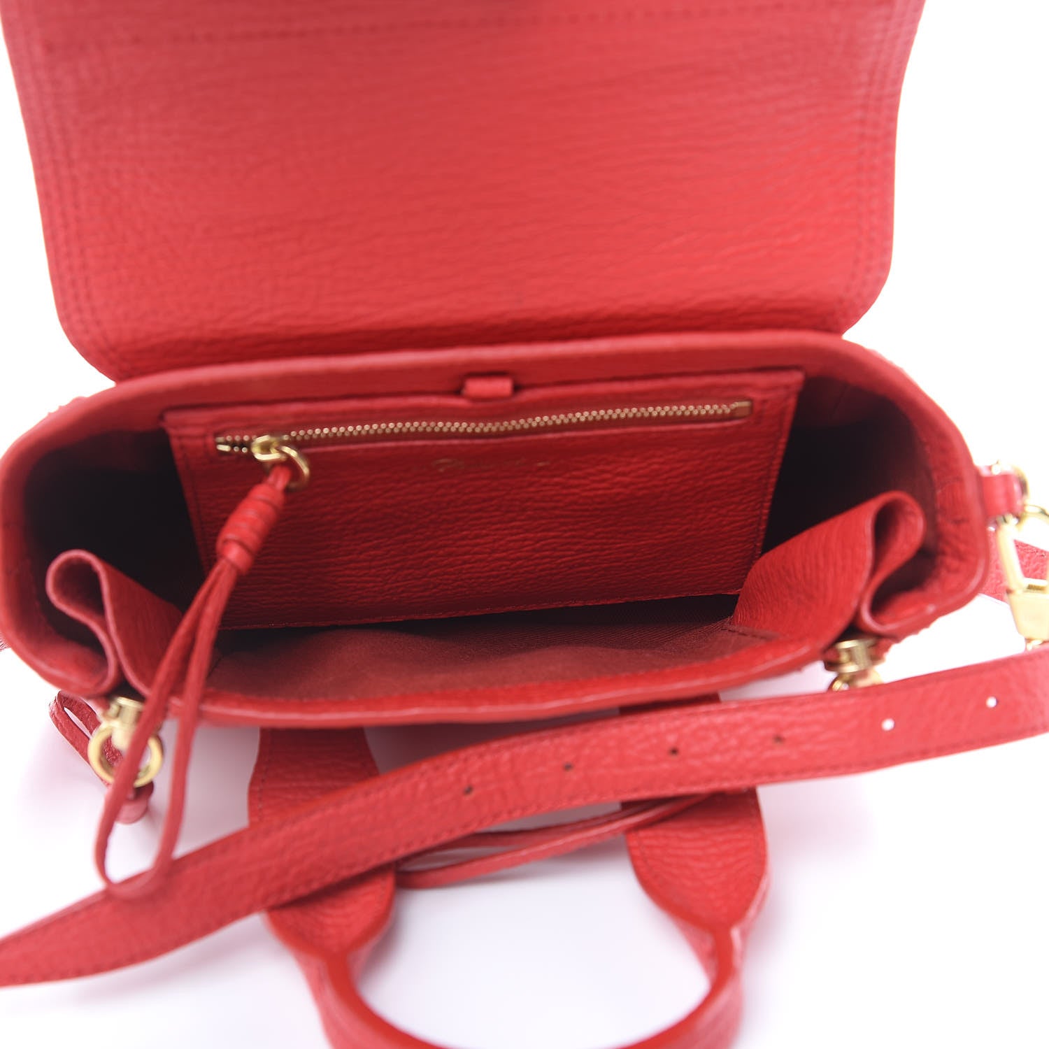 3.1 Phillip Lim 3.1 Textured Calfskin Mini Pashli Satchel Red 5 of 11