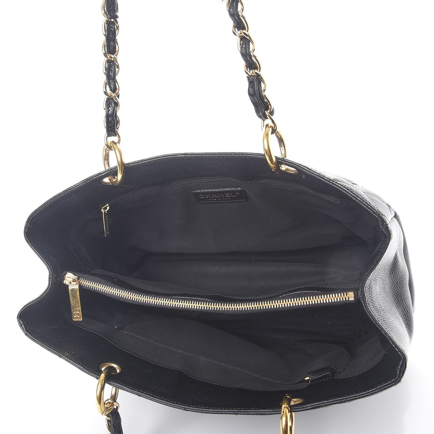 Caviar Quilted Grand Shopping Tote GST Black