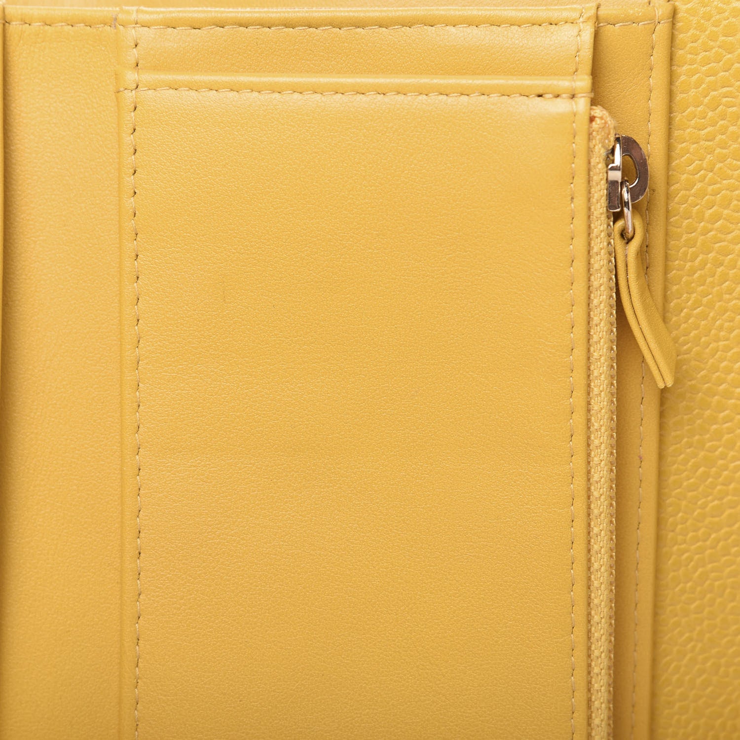 Chanel Caviar Quilted Medium Flap Wallet Yellow 8 of 11