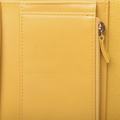 Chanel Caviar Quilted Medium Flap Wallet Yellow 8 of 11