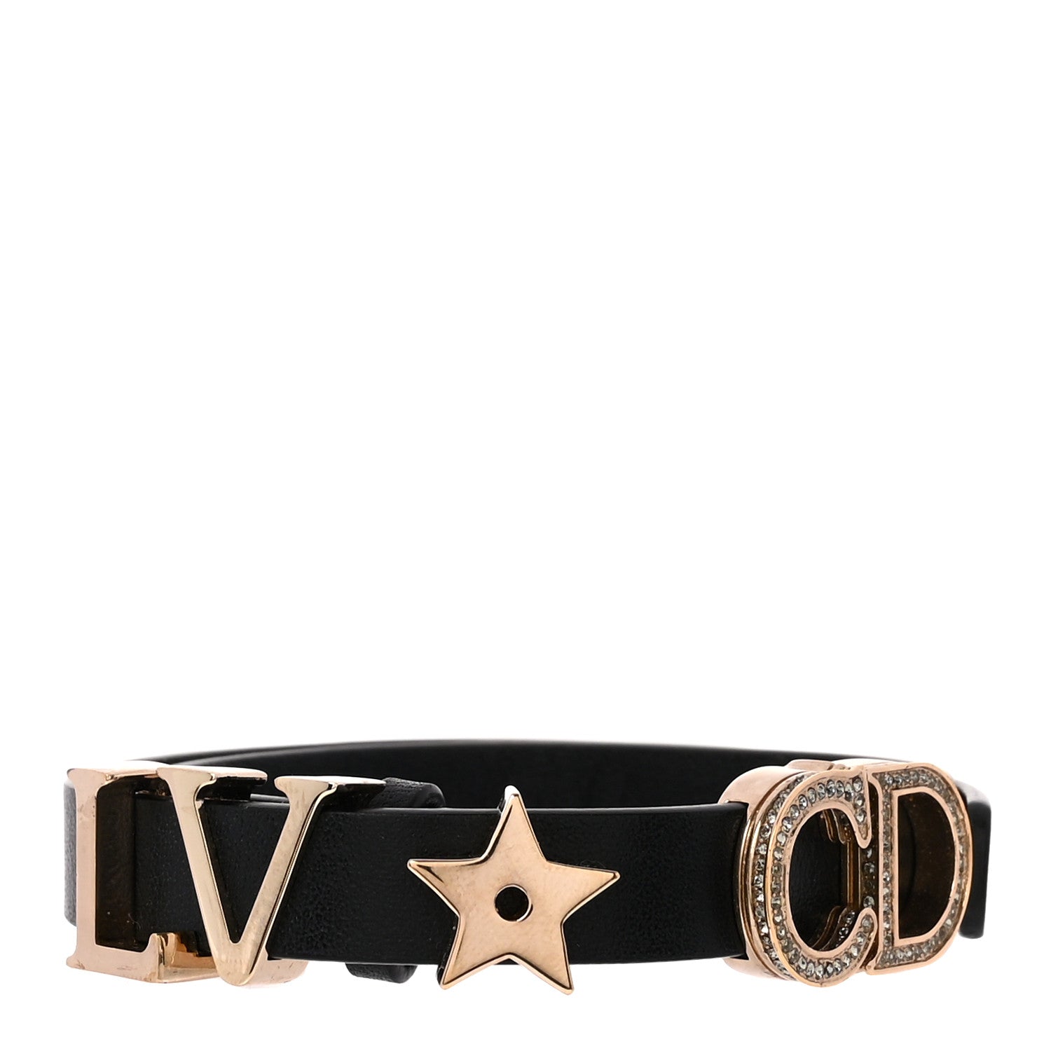 Christian Dior Calfskin My ABDior Double Bracelet Black 1 of 5