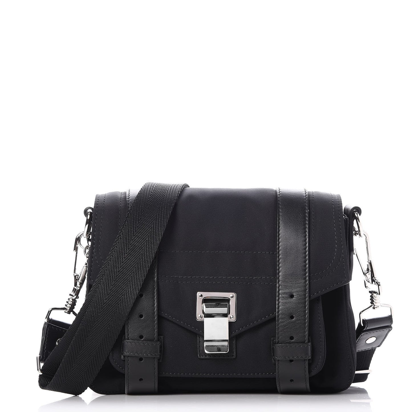 Nylon Calfskin PS1 Pouch Messenger Black