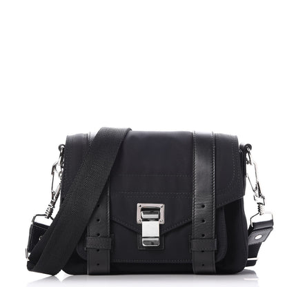 Proenza Schouler Nylon Calfskin PS1 Pouch Messenger Black 1 of 8