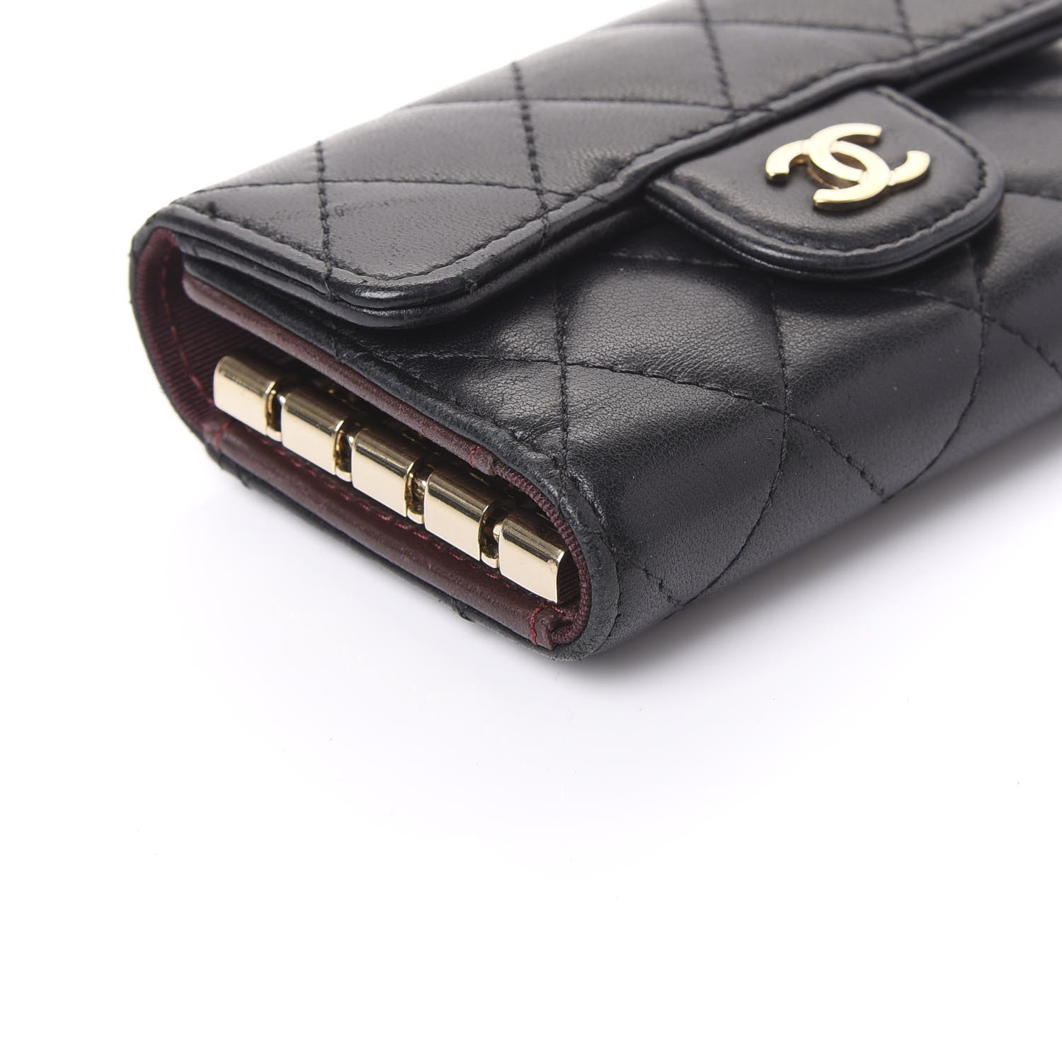 Chanel Lambskin Quilted 4 Key Holder Black 5 of 10