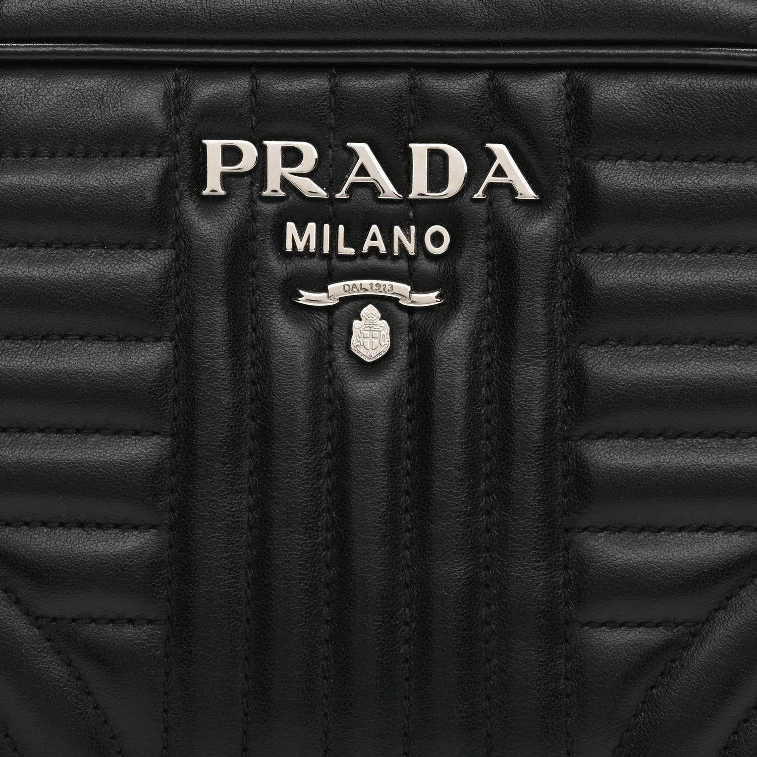 Prada Soft Calfskin Diagramme Camera Bag Black 8 of 13