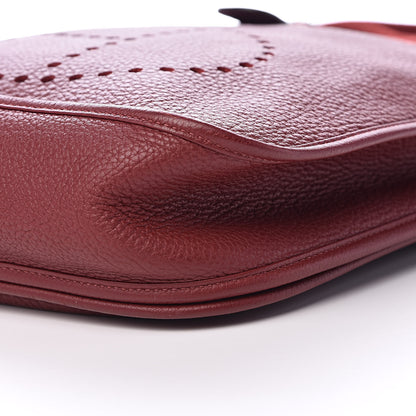 Hermes Taurillon Clemence Evelyne III GM Rouge H 10 of 10