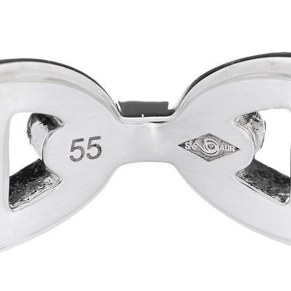 Hermes Sterling Silver PM Chaine d'Ancre Enchainee Band Ring 55 7.25 7 of 9