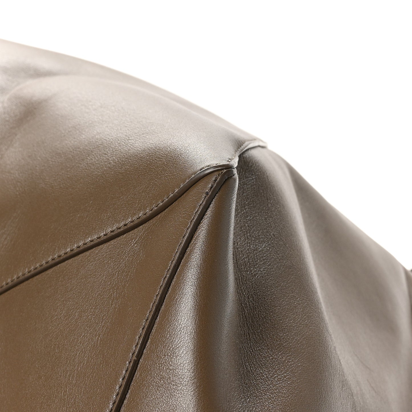 Shiny Calfskin XXL Puzzle Fold Tote Umber