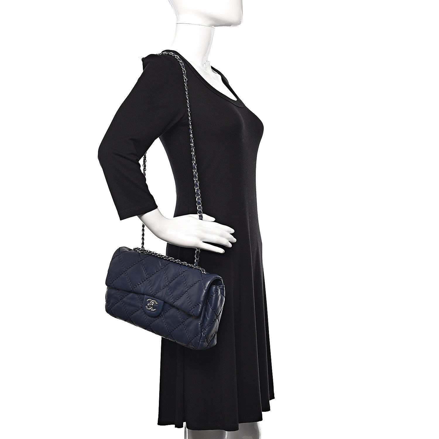 Chanel Lambskin Ultimate Stitch Flap Blue 2 of 10