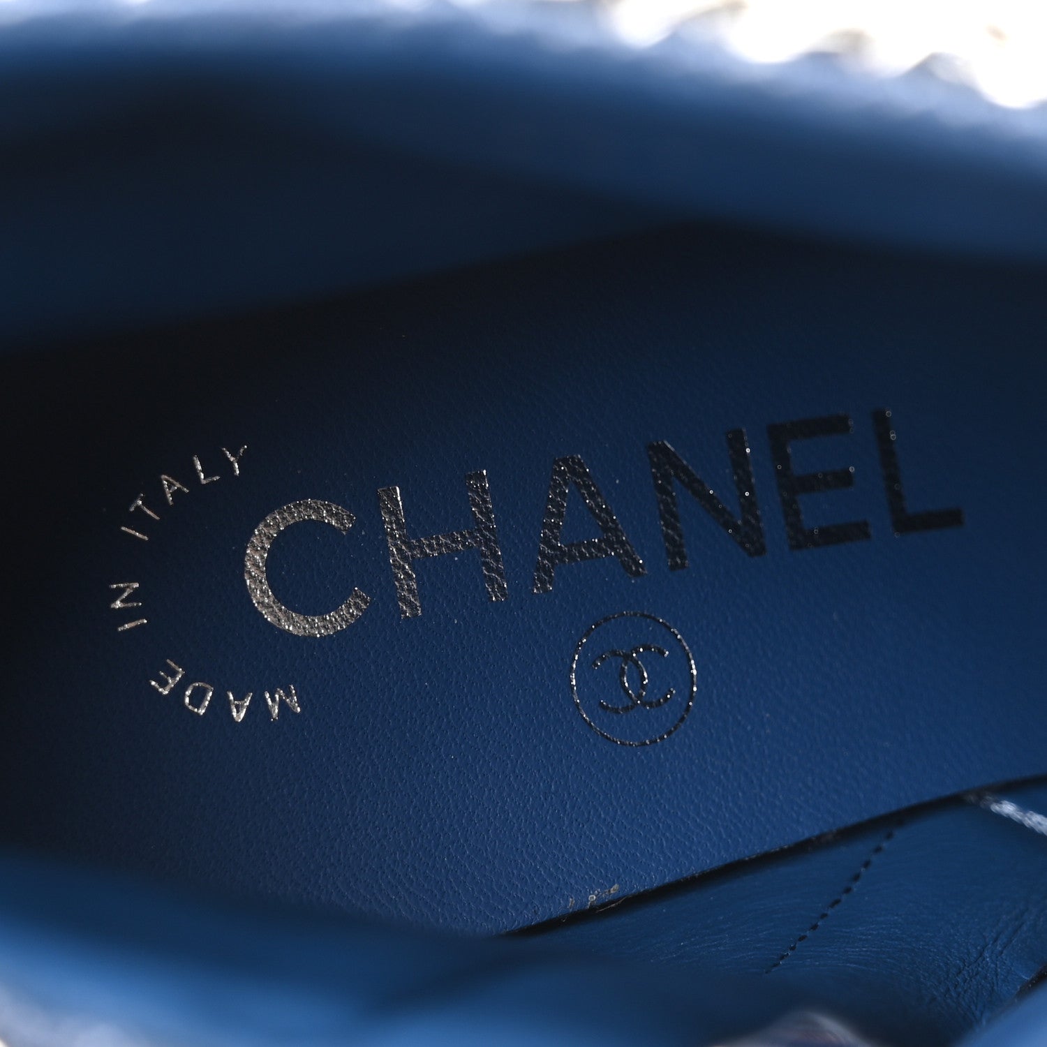 Chanel Denim Grosgrain Cap Toe Short Boots 38 Blue 1910994