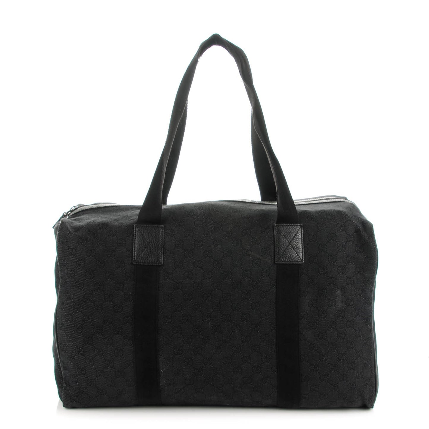 Denim Monogram Large Collapsible Carry On Duffle Black