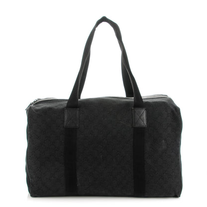Gucci Denim Monogram Large Collapsible Carry On Duffle Black 1 of 7