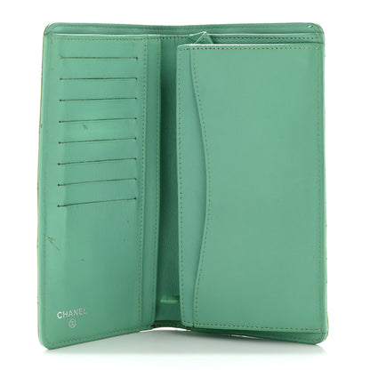Chanel Patent Quilted Yen Wallet Turquoise 5 of 14