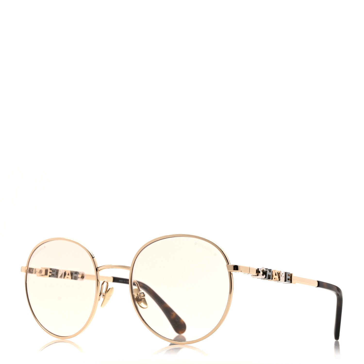 Chanel Metal Pantos Sunglasses 4282 Gold Pink 1 of 8