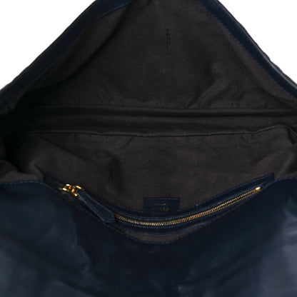 Fendi Nappa FF 1974 Embossed Large Baguette Midnight 3 of 8