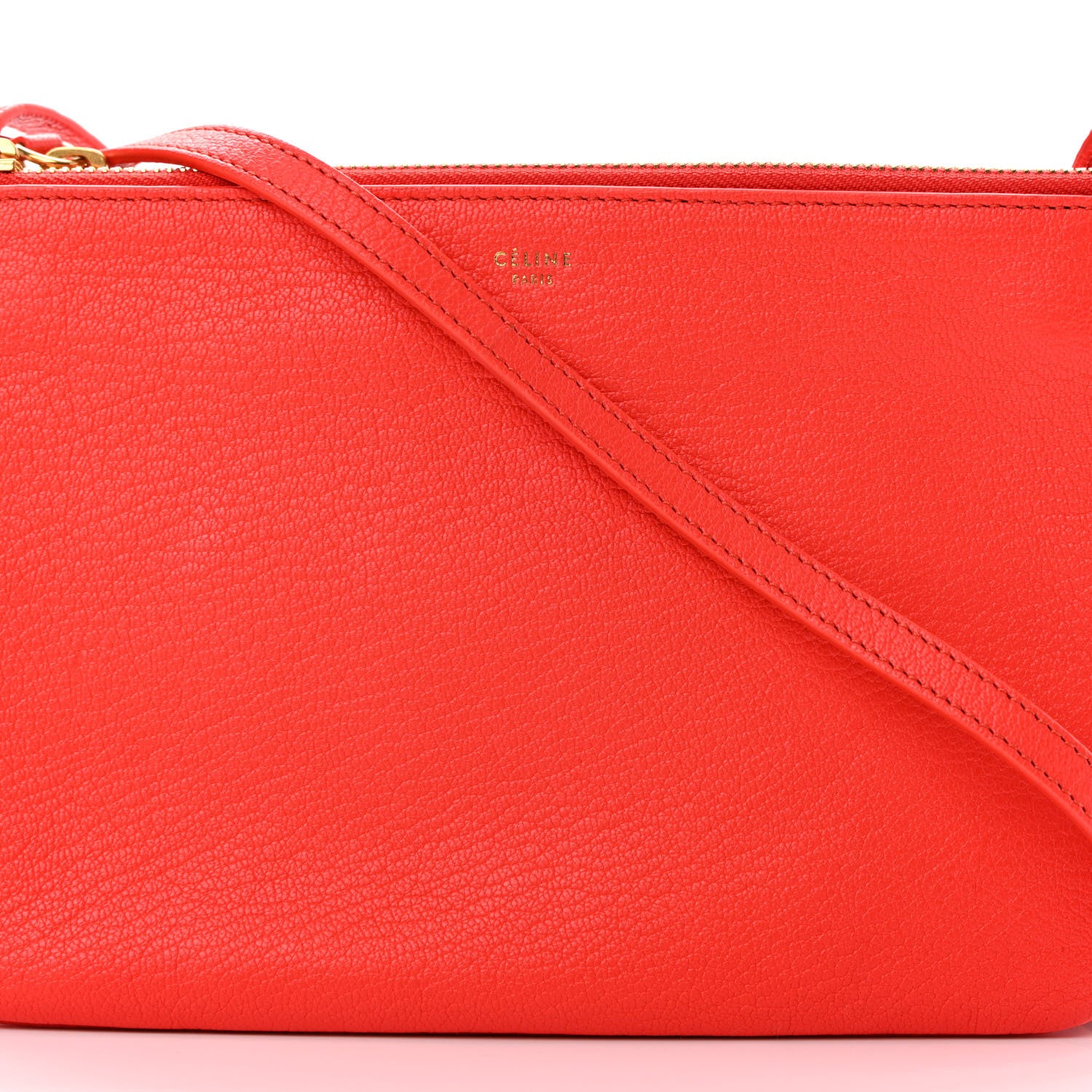 Celine Goatskin Small Trio Crossbody Bag Alizarin 10 of 14