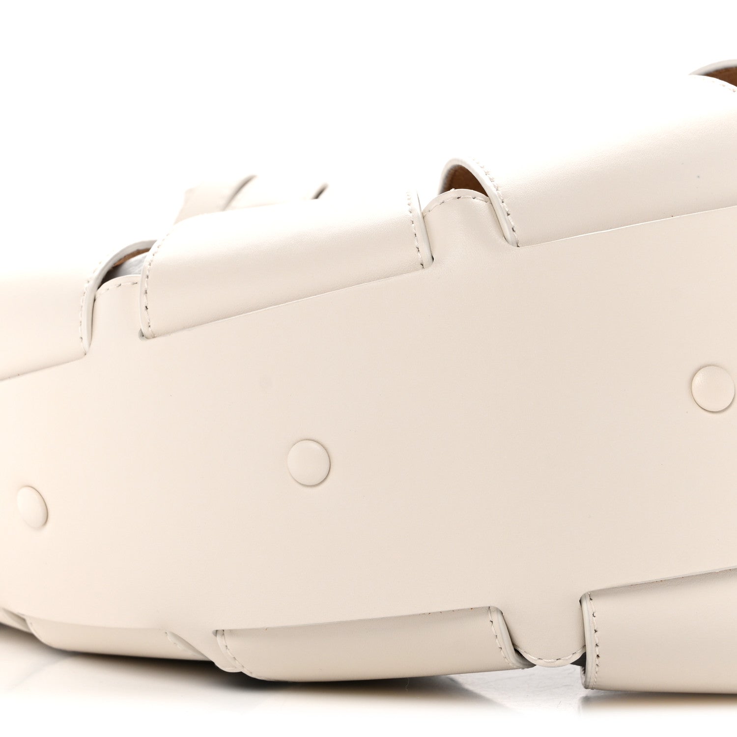 Bottega Veneta French Calfskin Shell Bag White Frost 8 of 10