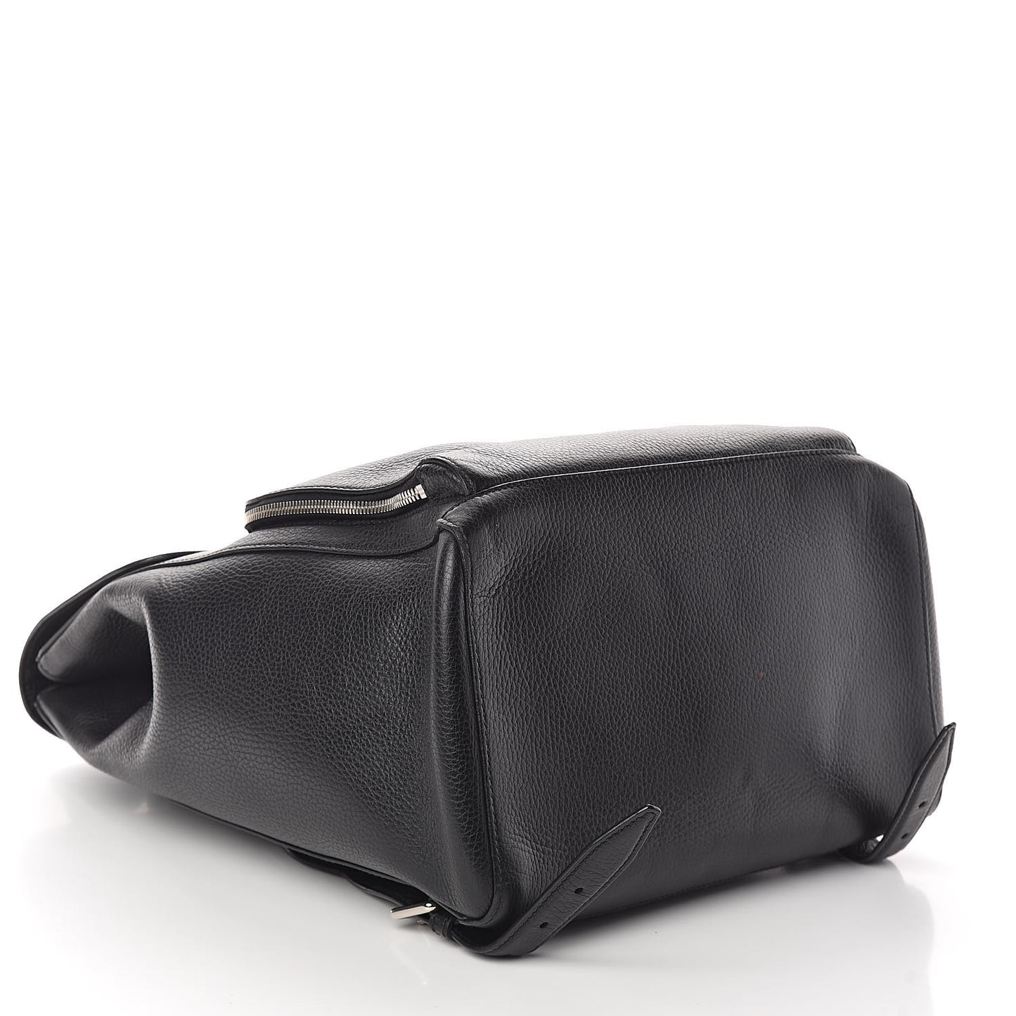 Pebbled Calfskin Chain Backpack Black