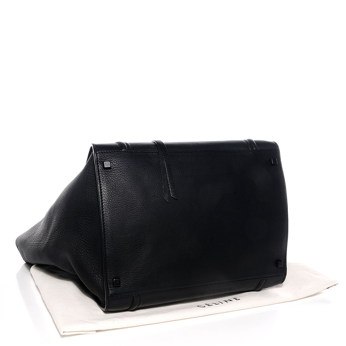 Supple Calfskin Large Phantom Luggage Black