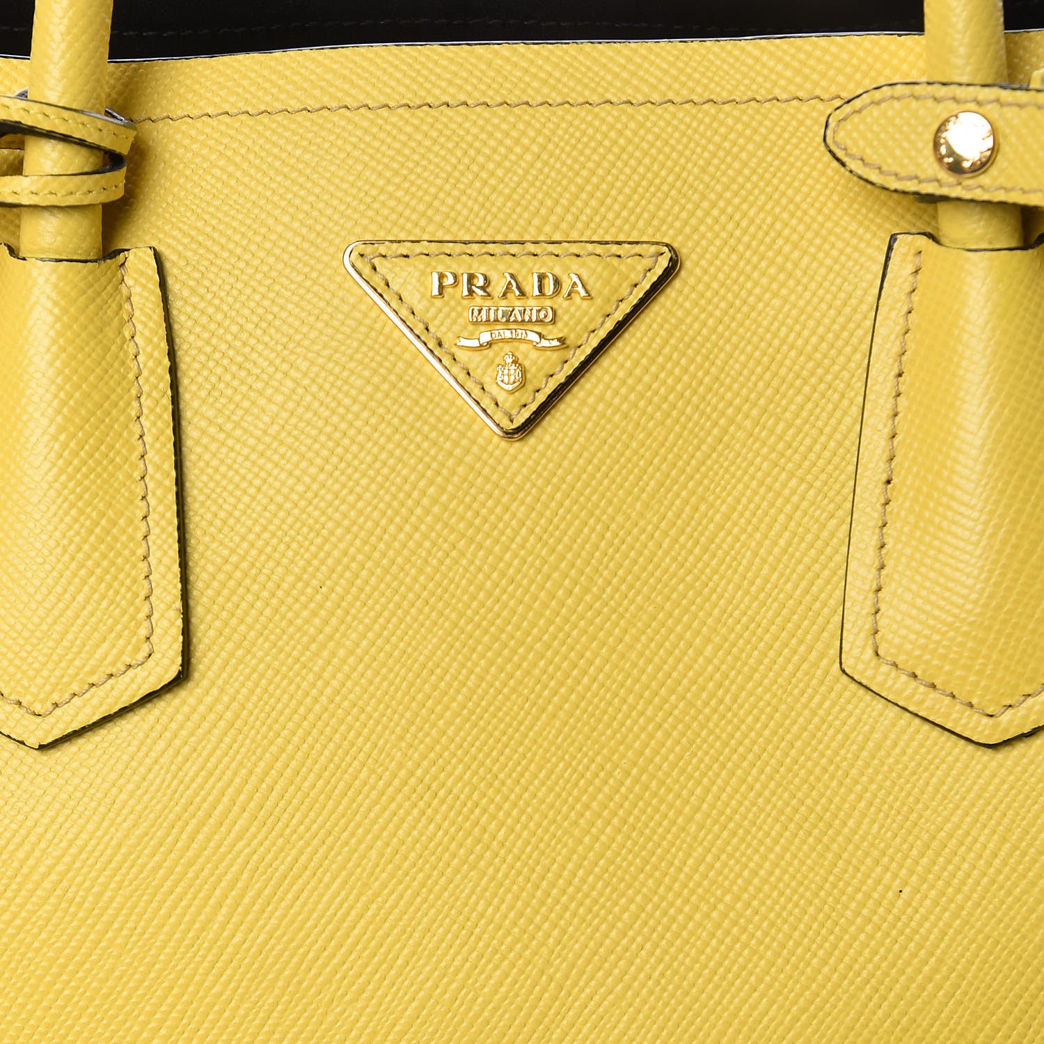 Prada Saffiano Cuir Large Double Bag Soleil 9 of 13