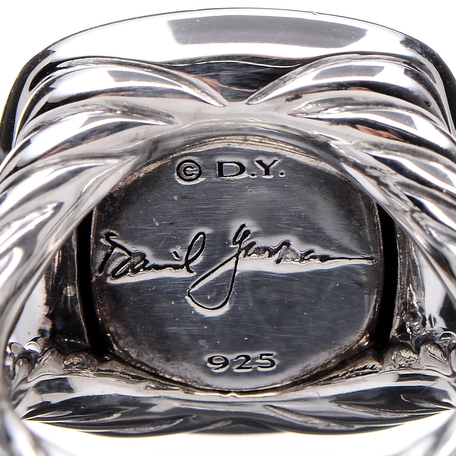David Yurman Sterling Silver Diamond Black Orchid 14mm Albion Ring 52 6 5 of 5