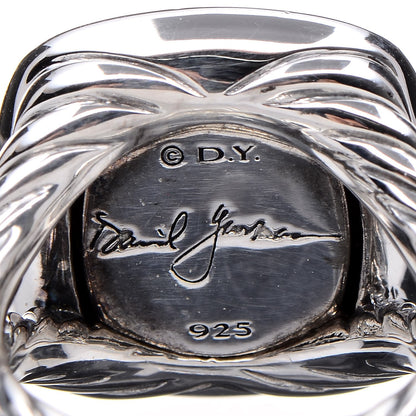 David Yurman Sterling Silver Diamond Black Orchid 14mm Albion Ring 52 6 5 of 5
