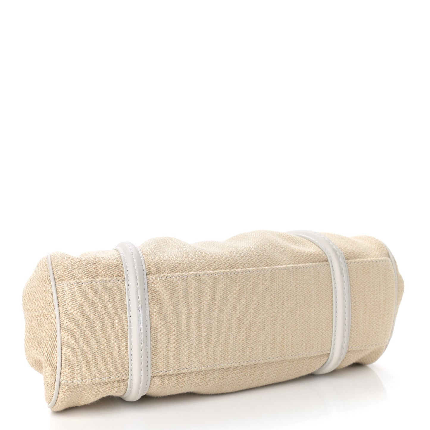 Raffia Frame Satchel Beige