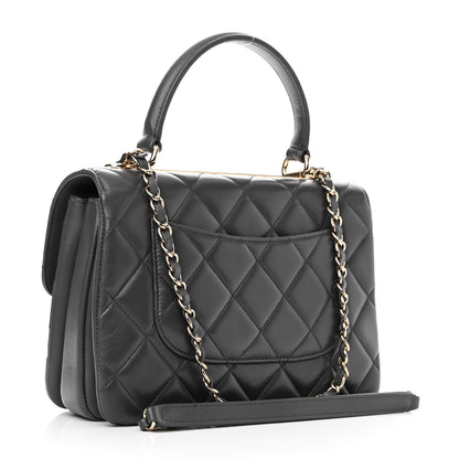 Chanel Lambskin Quilted Small Trendy CC Dual Handle Flap Bag Dark Grey 3 of 11