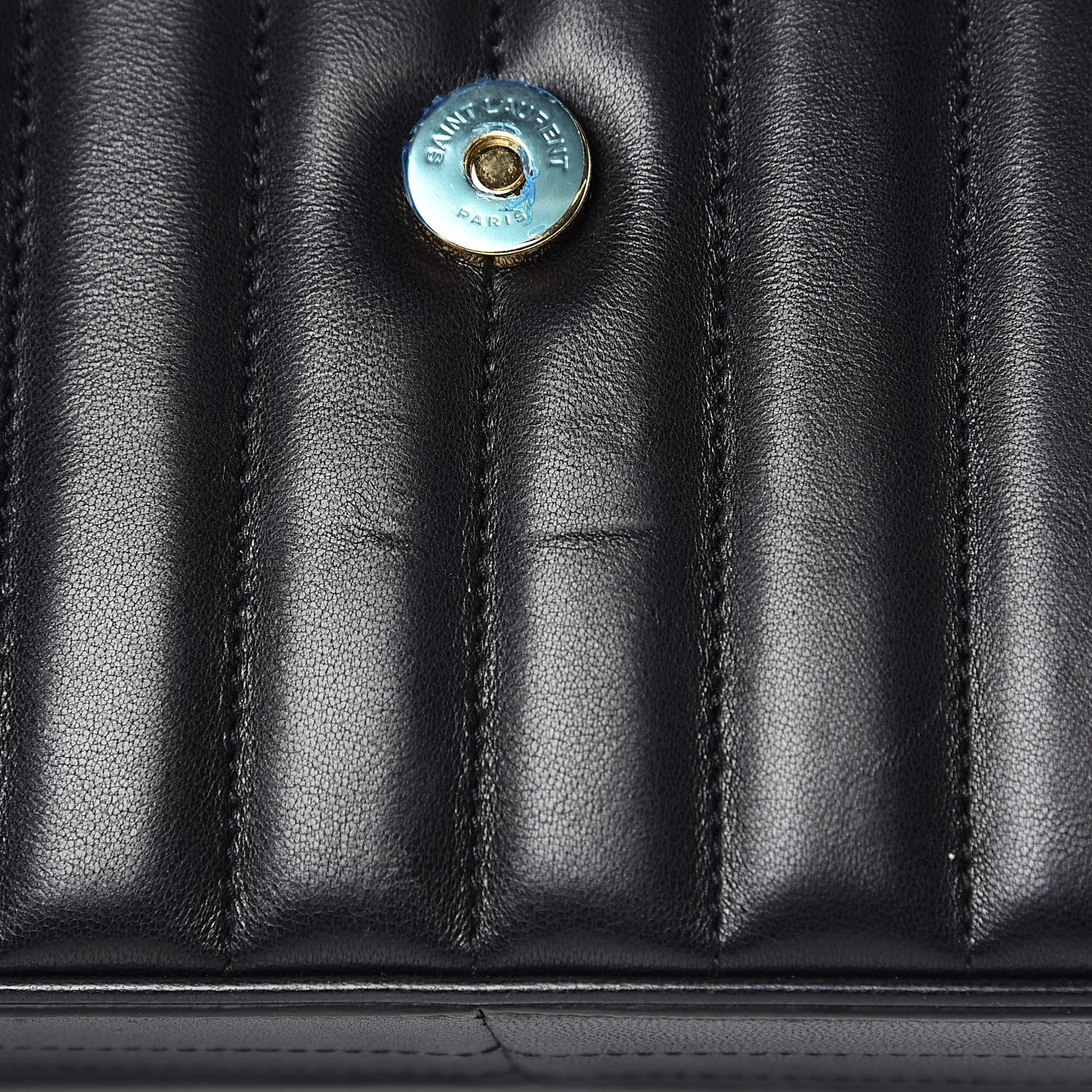 Saint Laurent Lambskin Matelasse Monogram Medium Vicky Chain Bag Black 15 of 15