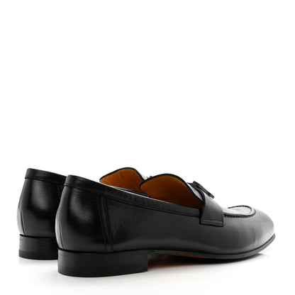 Hermes Goatskin Mens Paris Loafers 40.5 Black 4 of 9