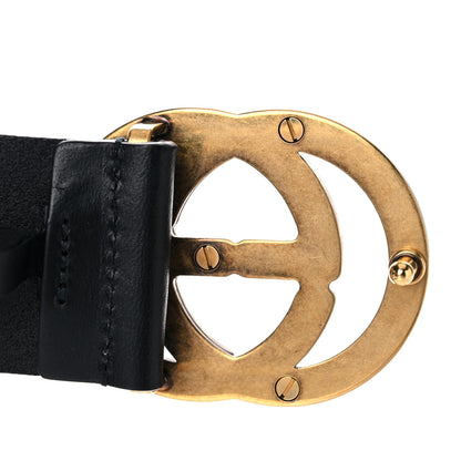 Gucci Calfskin Bi Color Interlocking G Belt 120 48 Black 7 of 9
