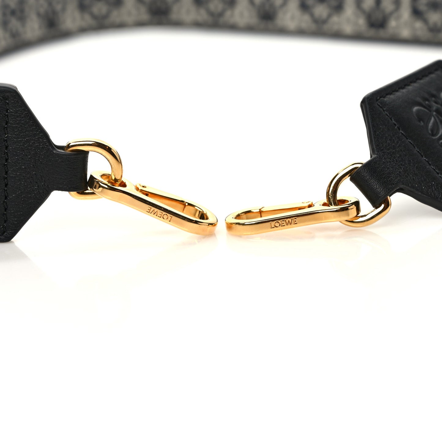 Calfskin Jacquard Anagram Strap Navy Black