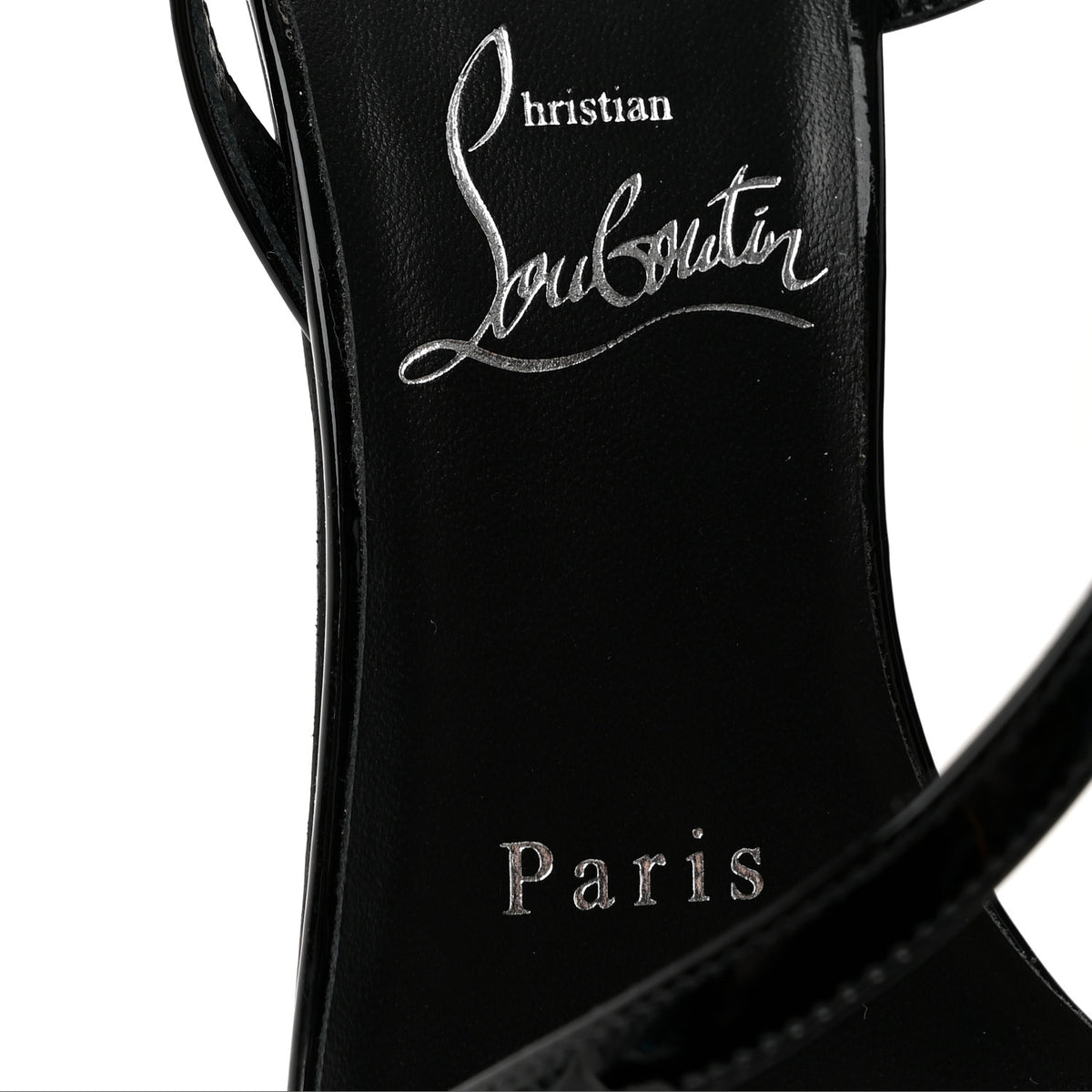 Christian Louboutin Patent Rosa Z 100 Sandals 35 Black 8 of 9