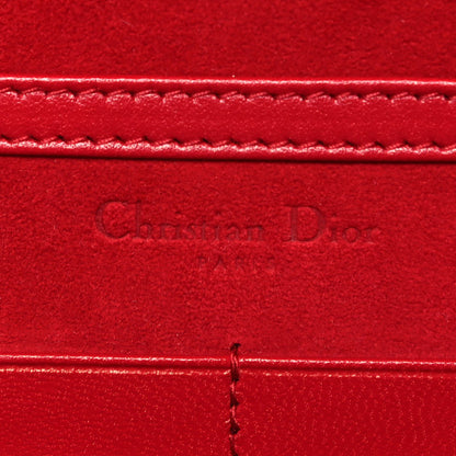 Christian Dior Grained Calfskin Diorama Wallet on Chain Pouch Rouge Vif 8 of 9