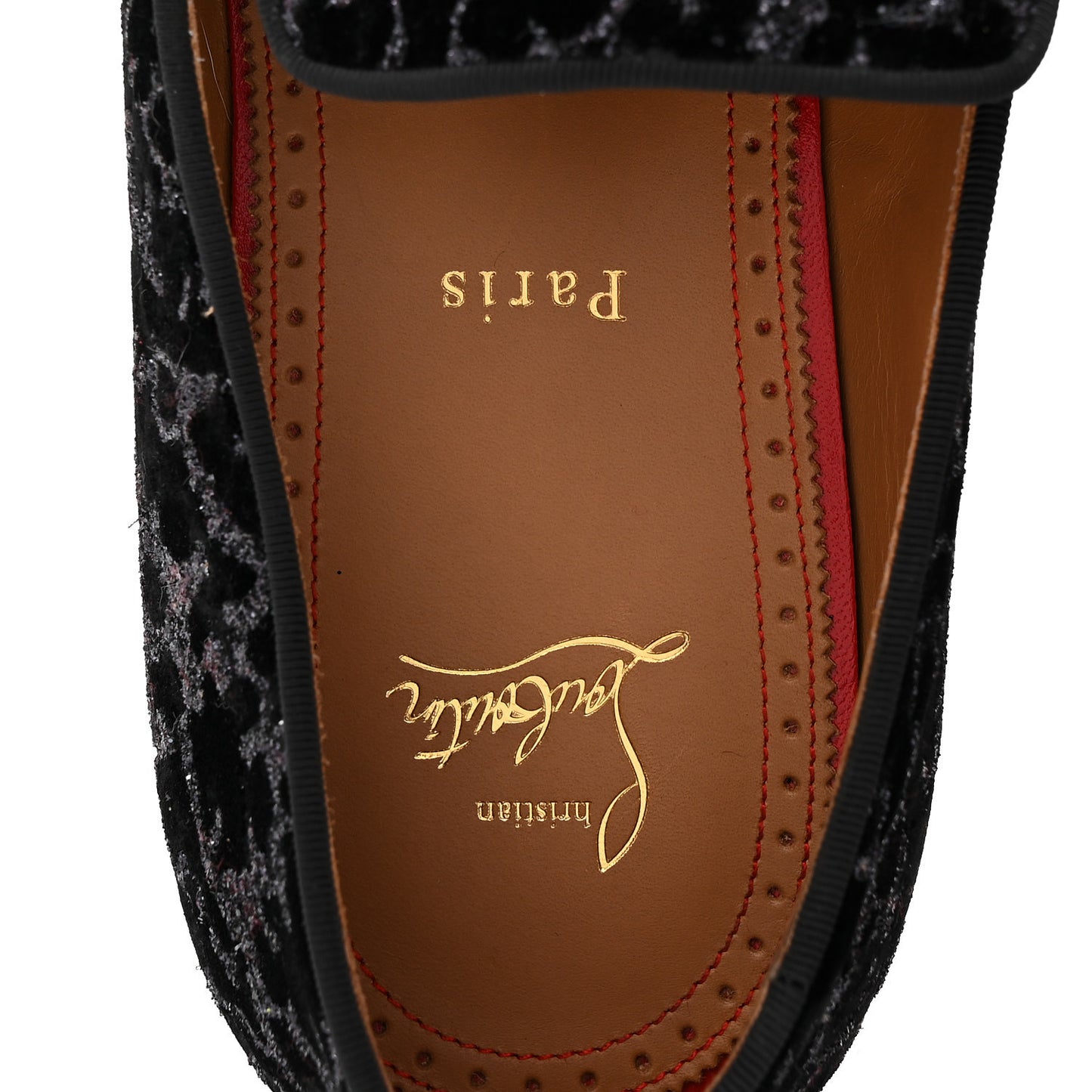 Velvet Glitter Mens Dandyrocks Flat Loafers 44 Black