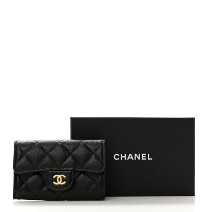 Chanel Caviar Quilted Flap Card Holder Wallet Black 9 of 9