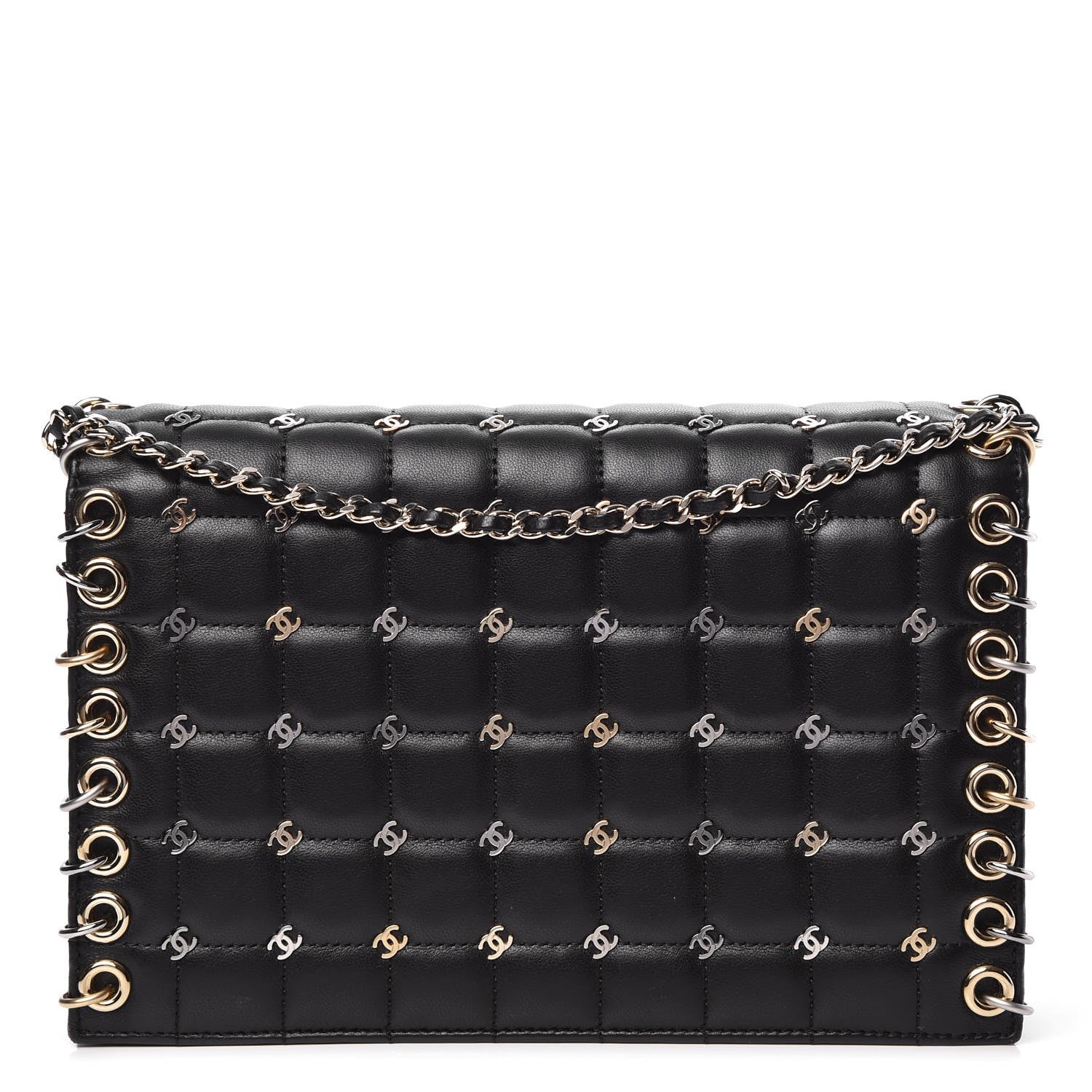 Chanel Lambskin Square Quilted CC Flap Black 1 of 9