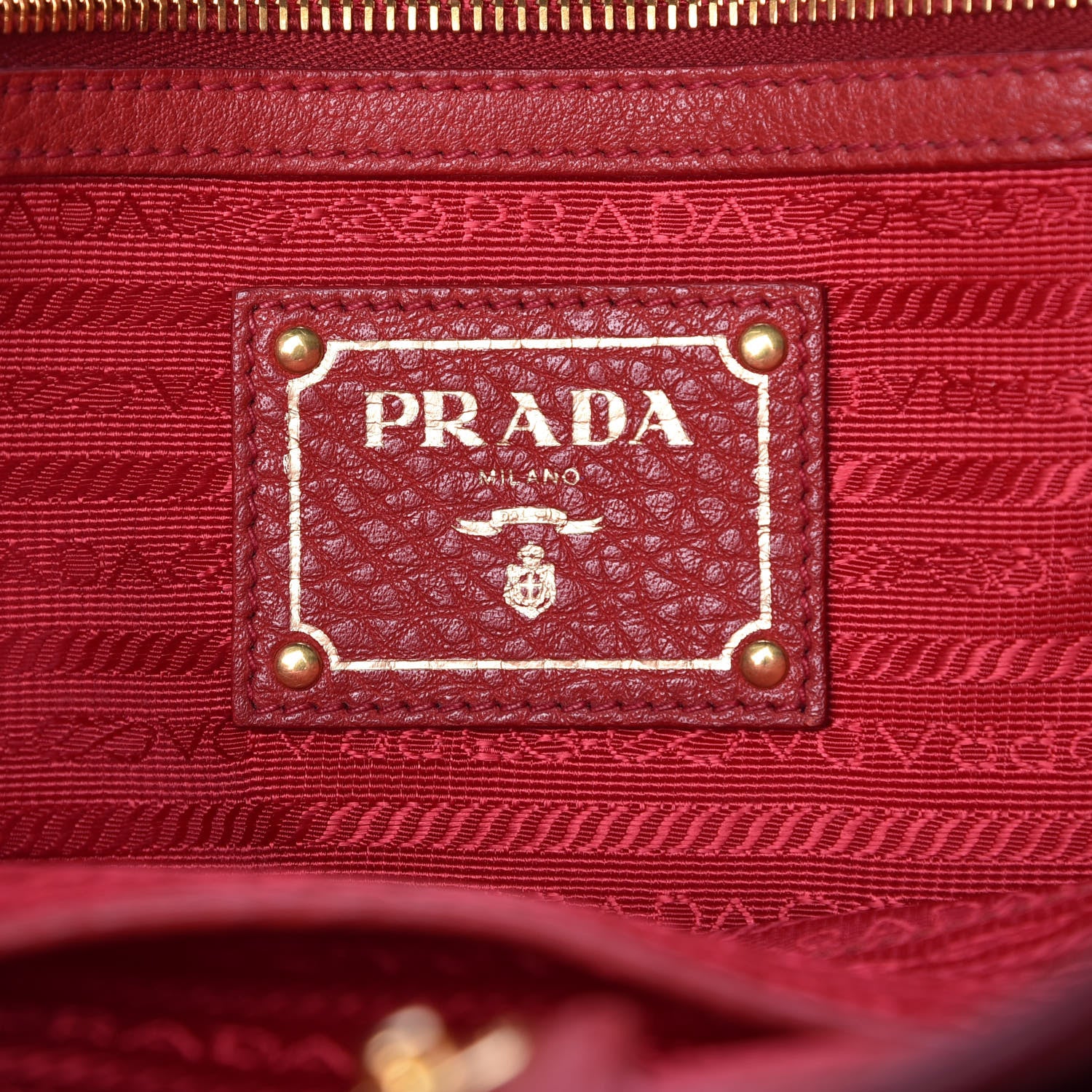 Prada Vitello Daino Tote Rosso 6 of 19