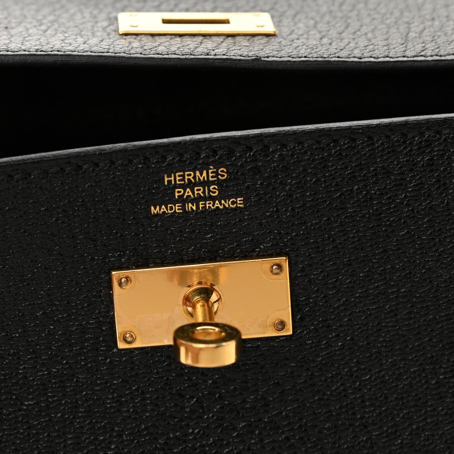 Hermes Chevre Mysore Kelly Wallet To Go Black 6 of 10