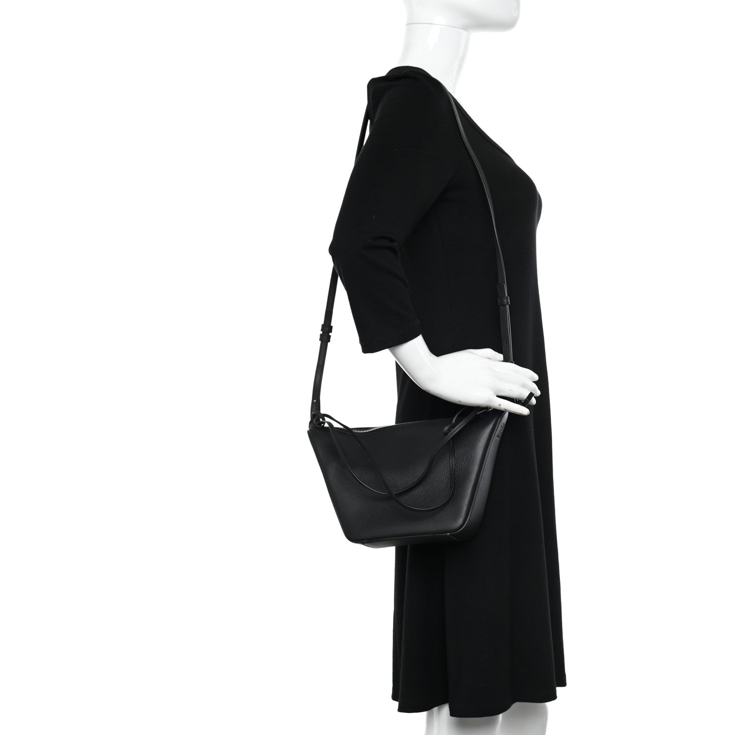 Loewe Calfskin Mini Hammock Hobo Black 2 of 11