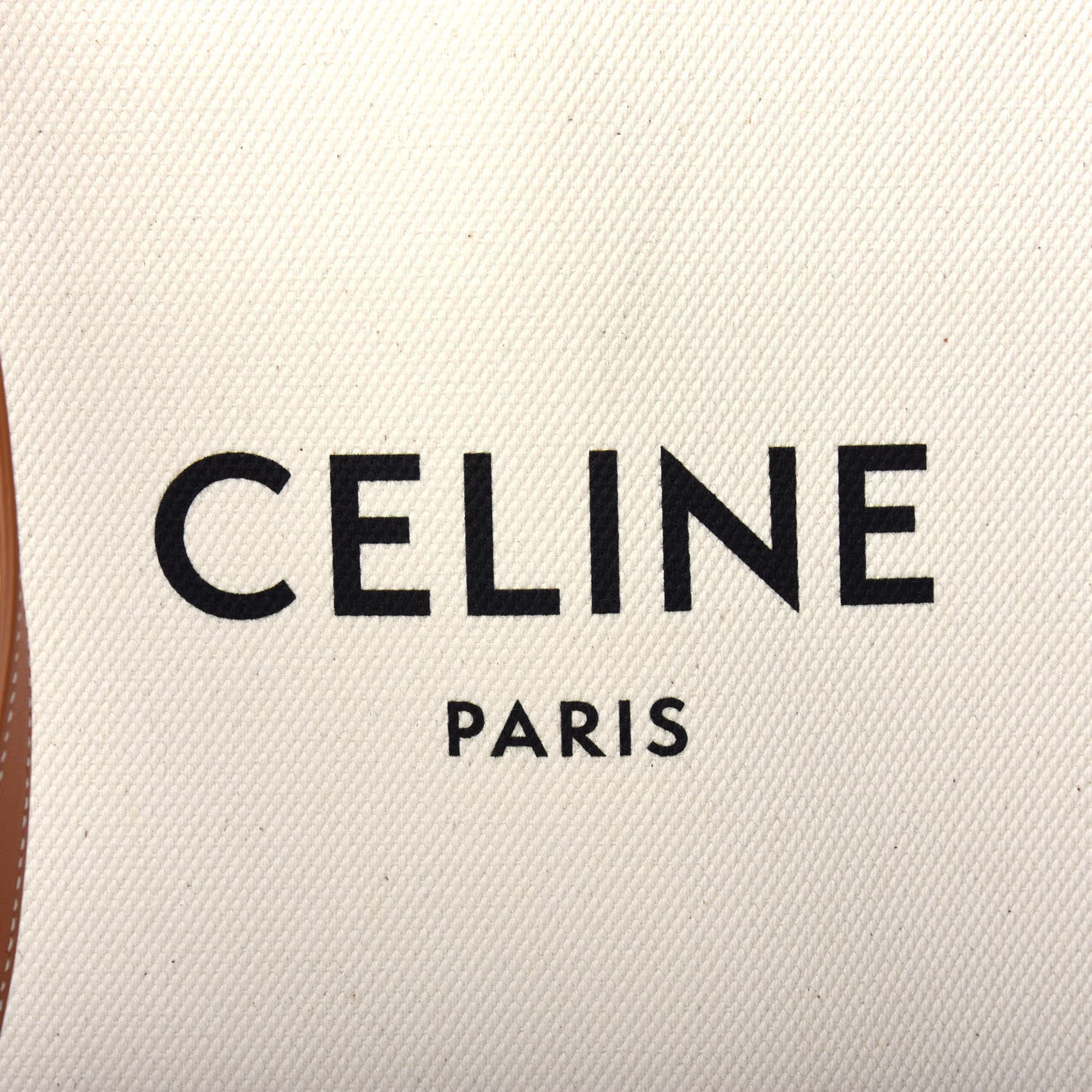 Celine Canvas Calfskin Small Vertical Cabas Natural Tan 10 of 10